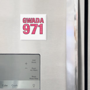 GWADA 971 Madras Rose Guadeloupe-Stolz Magnet