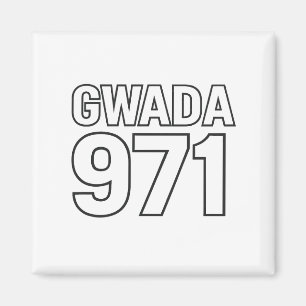 GWADA 971 Wird Stolz Guadeloupe Style Urban Magnet