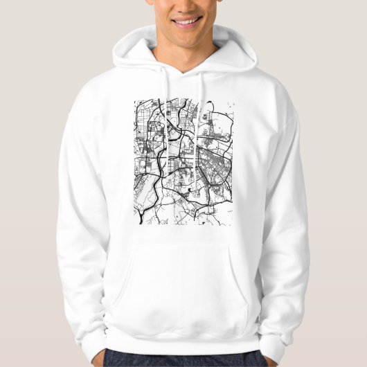 Gwangju South Korea City Map Hoodie (Vorderseite)