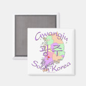 Gwangju Südkorea Magnet (Vorderseite/Rückseite)