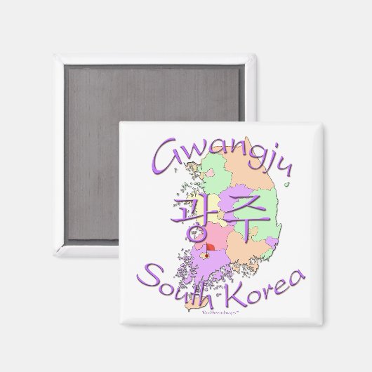 Gwangju Südkorea Magnet (Vorderseite/Rückseite)