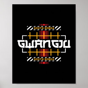 Gwangju Südkorea modernes urbanes Grafikdesign Poster
