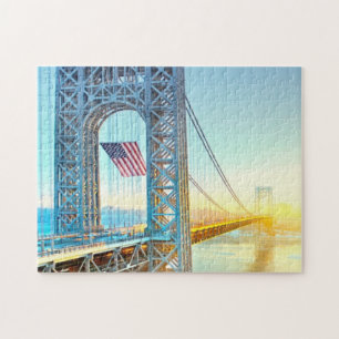 GWB anschließenfort-Lee NJ und Manhattan NYPlus Puzzle