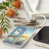 GWB anschließenfort-Lee NJ und Manhattan NYPlus Schlüsselanhänger (Vorderseite rechts)