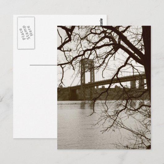 GWB in Entfernung Postkarte (Vorne/Hinten)