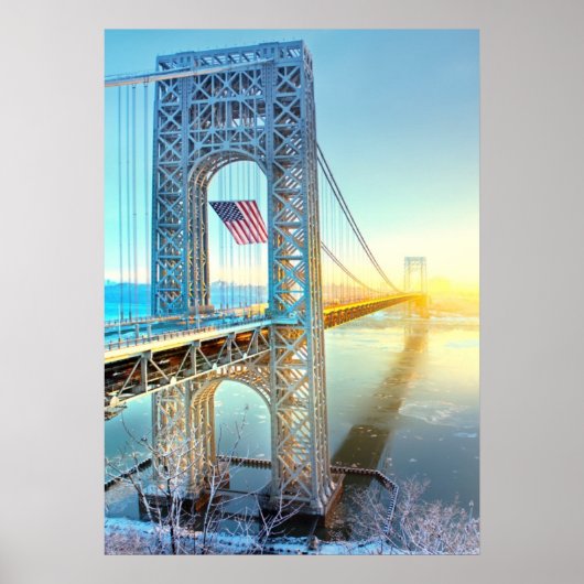 GWB verbindet Fort Lee NJ und Manhattan NYPlus Poster (Vorne)
