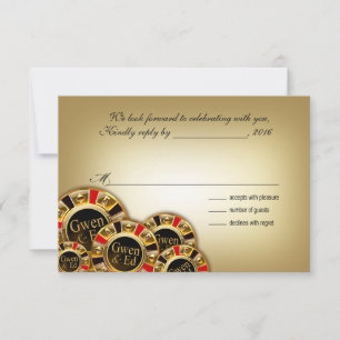 Gwen Las Vegas Casino Party RSVP Karte