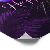 Gwen Name Vorname lila retro Poster Geburtstag (Ecke)