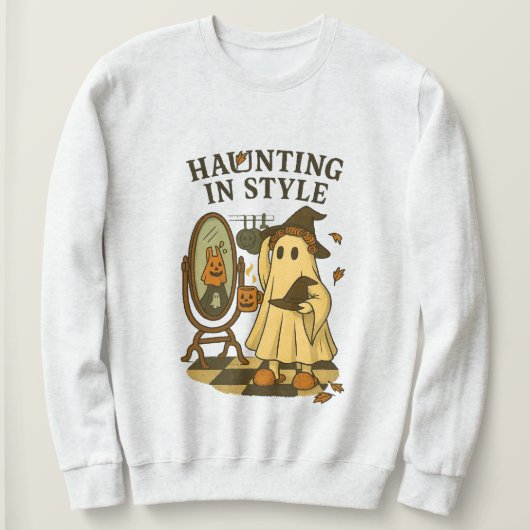 Gwendolyn der Geist bekommt zu Halloween Glanz! Sweatshirt (Design vorne)