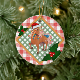 Gwenhwyer Holiday Kariert Ornament
