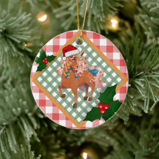 Gwenhwyer Holiday Kariert Ornament (Baum)
