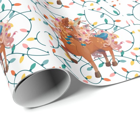 Gwenhwyer Lights Holiday Wrapping Paper Geschenkpapier (Rolleneckpunkt)