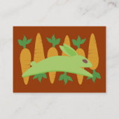 Gwennie The Bun: Gwen mit Karotten Visitenkarte (Rückseite)