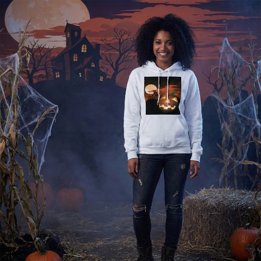 Gwer Halloween Pumpkin Spooky Hoodie