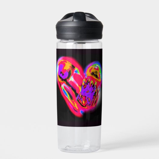 Gwer Jellyfish Red Trinkflasche (Vorderseite)