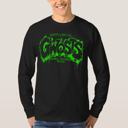 Gwosts Graffiti Slime Langarm T-Shirt (Vorderseite)