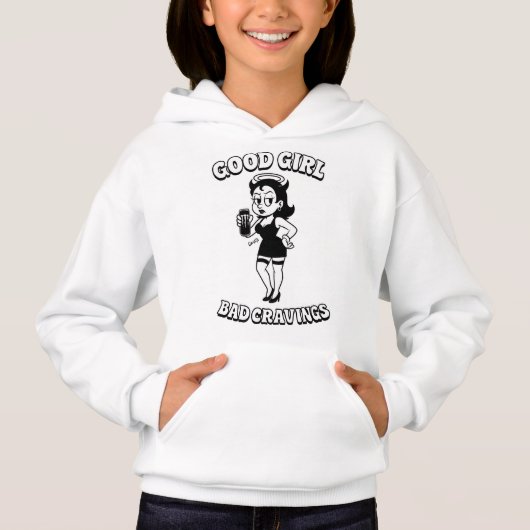 Gwosts Kid's "Good Girl Bad Cravings" Hoodie (Vorderseite)