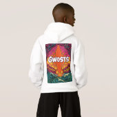 Gwosts Psychedelic Kid's Hoodie (Schwarz voll)