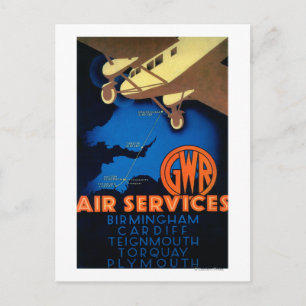 GWR Air Services Vintag PosterEurope Postkarte
