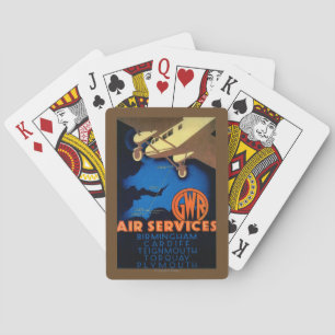 GWR Air Services Vintage Poster Europa Spielkarten