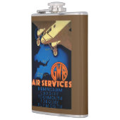 GWR Fluglinienverkehre Vintages PosterEurope Flachmann (Links)