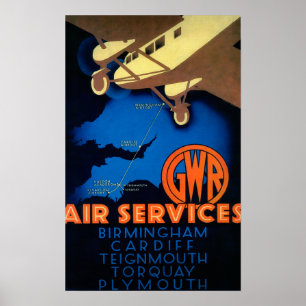 GWR Fluglinienverkehre Vintages PosterEurope Poster