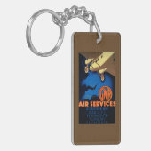 GWR Fluglinienverkehre Vintages PosterEurope Schlüsselanhänger (Vorderseite links)