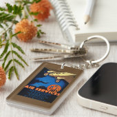 GWR Fluglinienverkehre Vintages PosterEurope Schlüsselanhänger (Vorderseite rechts)