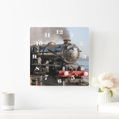 GWR King Class 6024 King Edward I - all numbers Quadratische Wanduhr (Zuhause)