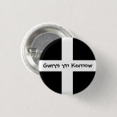 Gwrys yn Kernow - gemacht in Cornwall Button (Vorne & Hinten)