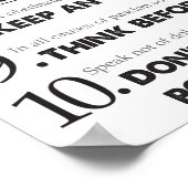 GW's Rules of Civility Poster (Ecke)