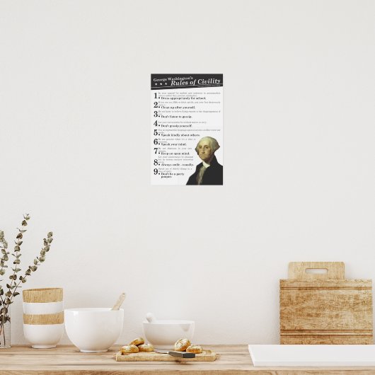 GW's Rules of Civility Poster (Küche)