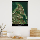 Gwynn's Island Virginia von der Satelliten-Karte Poster (Küche)