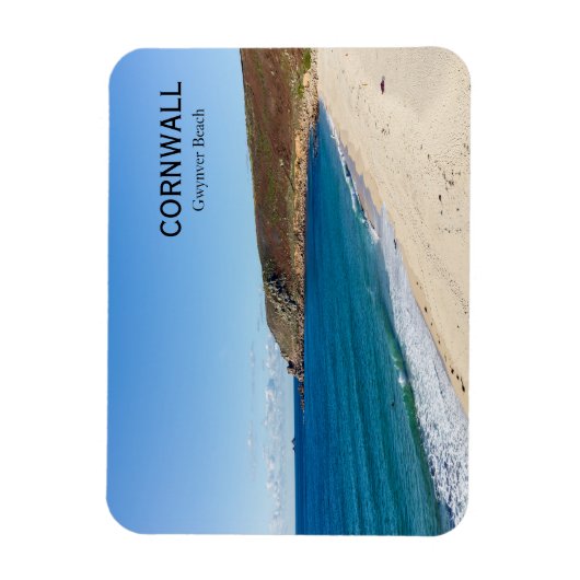 Gwynver Beach Cornwall England Magnet (Vertikal)