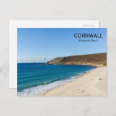 Gwynver Beach Cornwall England Postkarte (Vorne/Hinten)