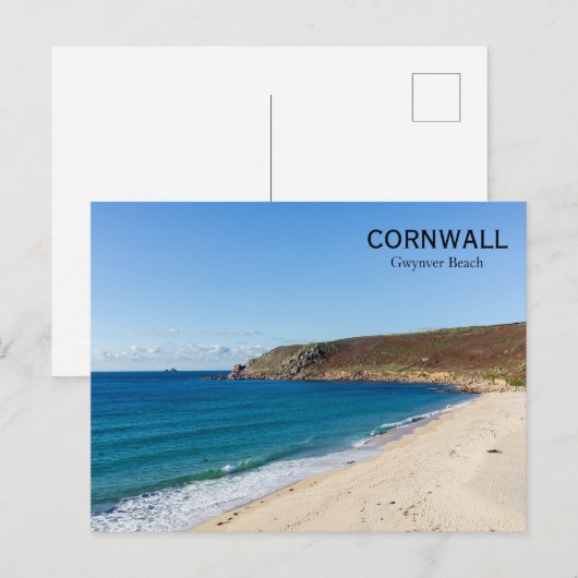 Gwynver Beach Cornwall England  Postkarte (Vorne/Hinten)