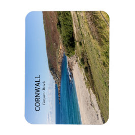 Gwynver Beach In Cornwall England  Magnet