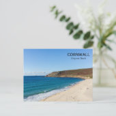 Gwynver Strand Cornwall England Postkarte (Stehend Vorderseite)