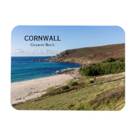 Gwynver Strand in Cornwall, England Magnet