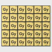 Gy - Gyros Chemie Periodisches Tabellensymbol Geschenkpapier (Flach)
