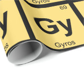 Gy - Gyros Chemie Periodisches Tabellensymbol Geschenkpapier (Rolleneckpunkt)