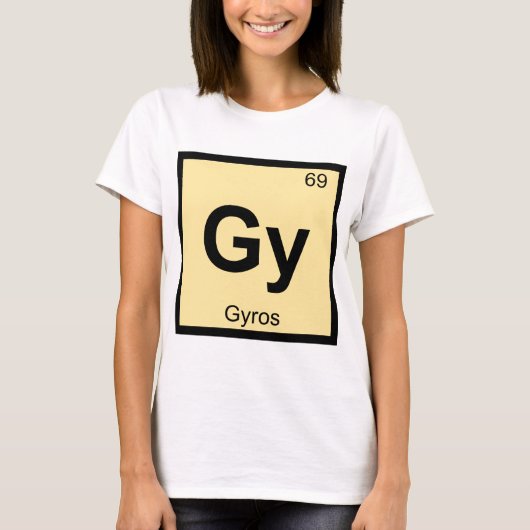 Gy - Gyros Chemistry Periodic Table Symbol T-Shirt (Vorderseite)