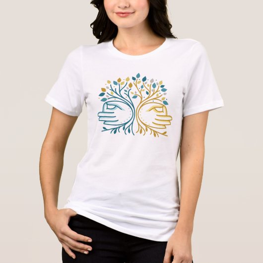 Gyan Mudra. Tri-Blend Shirt (Vorderseite)