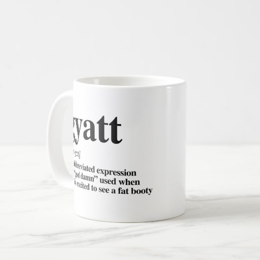 Gyatt Definition Kaffeetasse (Vorderseite Links)