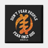 GYE NYAME Adinkra Christlicher Glitzer Magnet (Vorne)