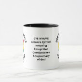 Gye Nyame Adinkra FEAR NUR GOTT Christlich Ghana Tasse (Zentrum)