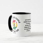 Gye Nyame Adinkra FEAR NUR GOTT Christlich Ghana Tasse (Vorderseite Links)