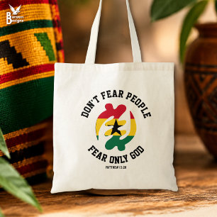 Gye Nyame Adinkra FEAR NUR GOTT Christlich Ghana Tragetasche