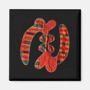 Gye Nyame - Afrikanisches Kente-Stoff-Symbol Ghana Magnet