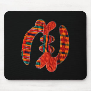 Gye Nyame - Afrikanisches Kente-Stoffsymbol Ghana  Mousepad